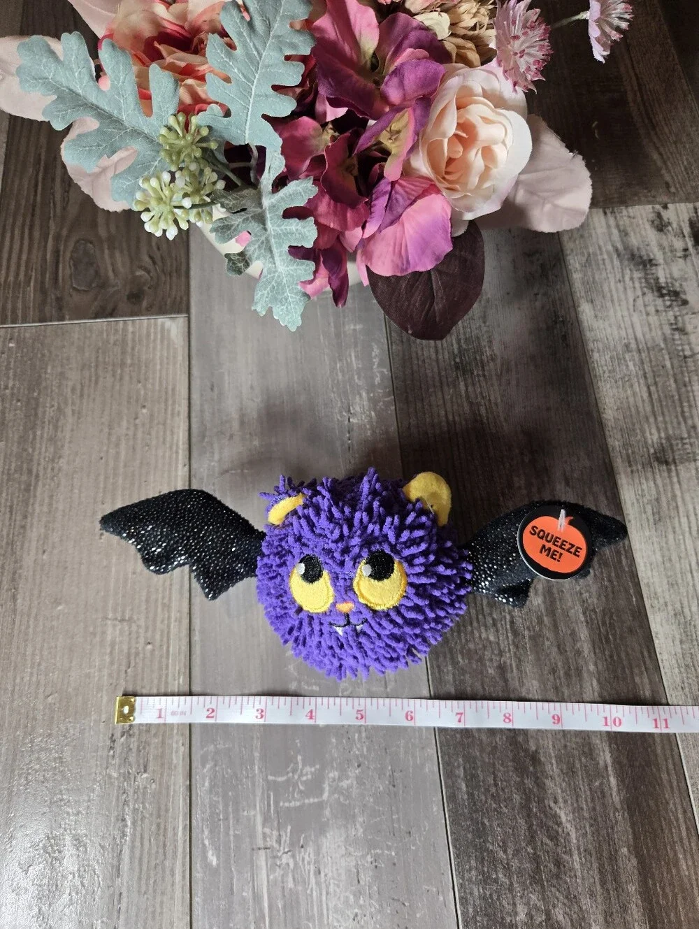 NWT Halloween Purple Bat Dog Toy – Squeaky Plush
